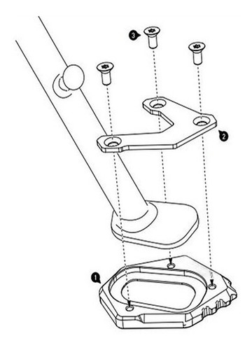 Ampliador Base Extensor Pezinho Bmw Gs 1200 R1200 R1250 Gs