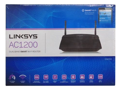 Router Linksys Wifi Smart Ac1200 Ea6100 Nuevo Sellado