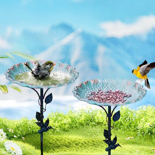 Comedero Para Pájaros De Metal Para Jardín Al Aire Libre,