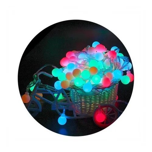 comprar Luz Led Multicolor Bolitas 5mt Navideña Eventos Casamientos