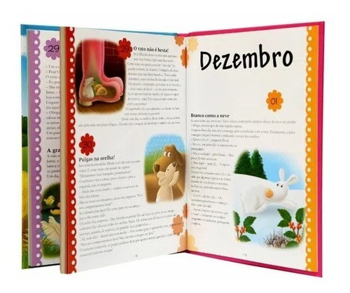 Imagem 2 de 4 de Livro Infantil 365 Histórias Da Fazenda Fazendinha Animais