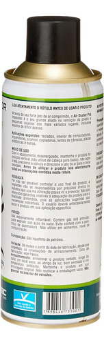 Air Duster Pró Implastec 400ml Ar Comprimido Spray P/limpeza