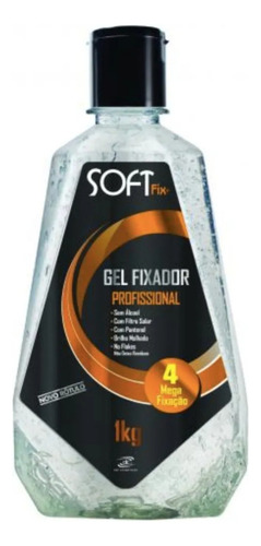 Gel Fixador Incolor Com Pantenol Flip Top Soft Fix 1kg