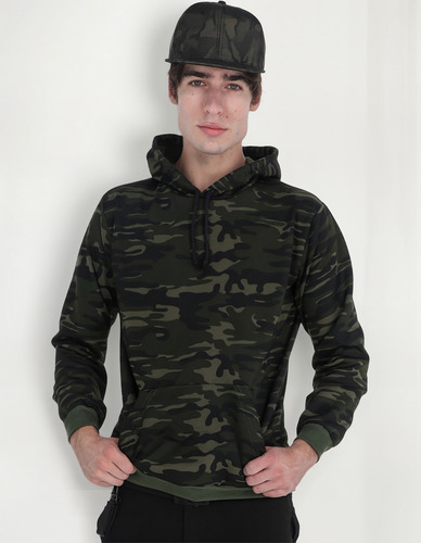 Sudadera Camuflajeada De Felpa Para Hombre Moda Casual Chb