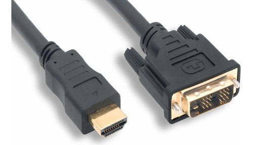 Adaptador Hdmi Dvi-d Conector Dorado Color Negro 2