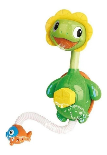 Imagen 1 de 1 de Juguete Bebes Para El Baño Tortuga Tira Agua Con Sopapa 7491