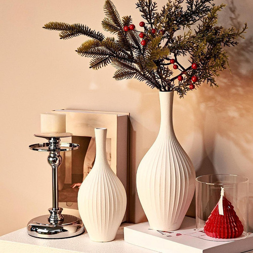 Vase De Flores Jarrón De Cerámica Modern Minimalista L