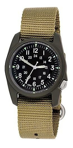 Reloj Hombre - Black Dial Dark Olive Funda Para Retroform Kh