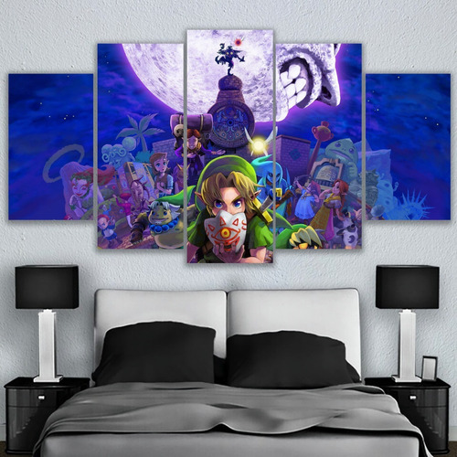 5 Cuadros Decorativos Zelda Majoras Mask Nintendo Gaming Art