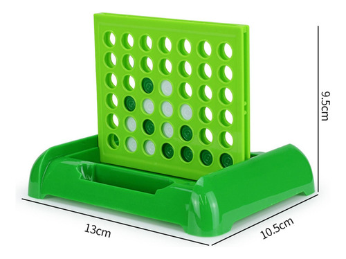 Juego De Mesa Familiar De Cuatro En Fila, 2 Jugadores, Verde