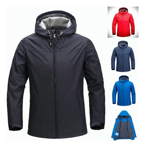 . Chamarra Térmica Impermeable Para Hombre De Rompeviento