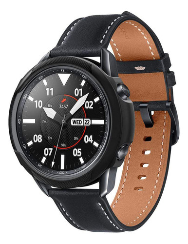 Estuche Funda | Spigen Liquid Air | Para Samsung Galaxy Watch 3 | Tamaño 45mm | Color Negro | Acabados Premium | Protección Antichoque