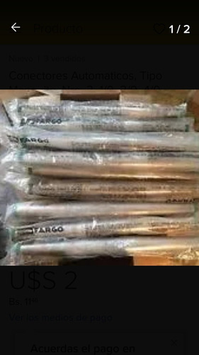 Conector Automatico Marca Fargo 1/0 Y 2/0 (tabaco.
