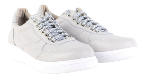 Imagen 4 de 6 de Zapatillas Urbanas De Mujer De Cuero Cordones Tami - Ferraro