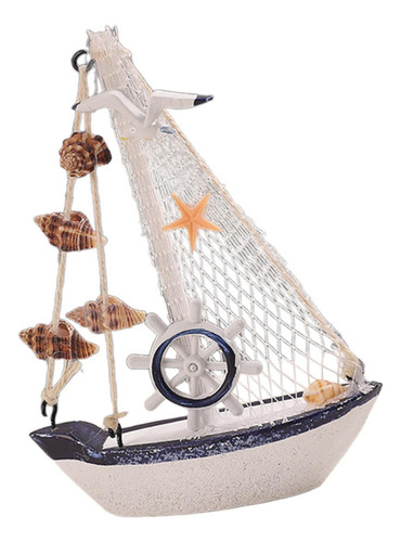 Minimodelo De Barco Con Timón, Artesanía Náutica En La Playa