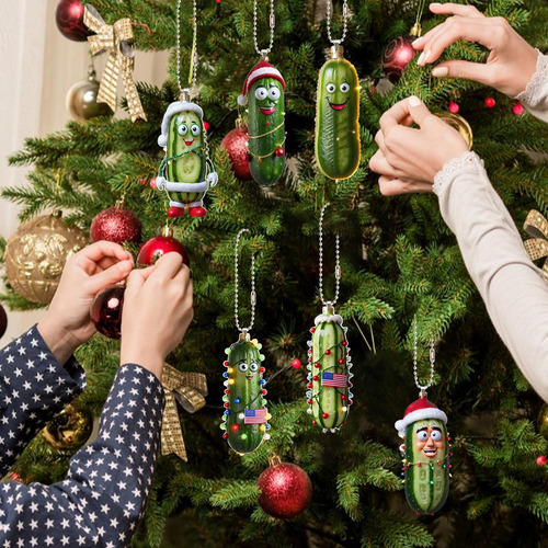 2025 Tradición De Adornos Navideños Encurtidos Adornos