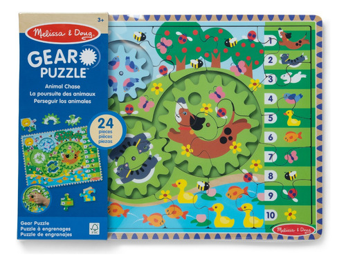 Mpz Wpz Rompecabezas De Engranajes 24 Pcs - Animales