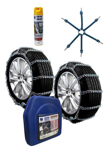 Kit Cadenas Nieve Saga® 2828 + Tensor + Cadena Líquida Nieve