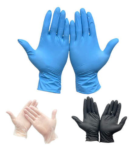 50pcs Guantes Desechables De Nitrilo A Prueba De Aceite Para