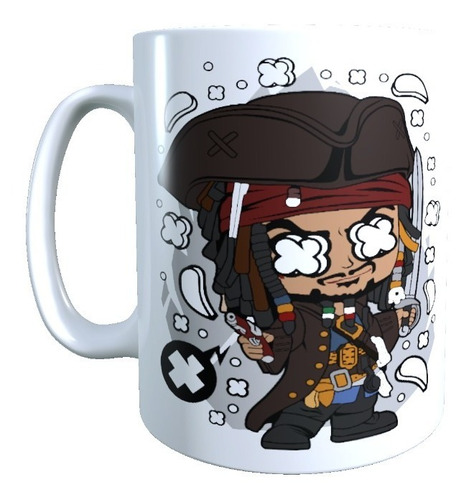 Taza Tazon Diseño Jack Sparrow, Piratas Del Caribe