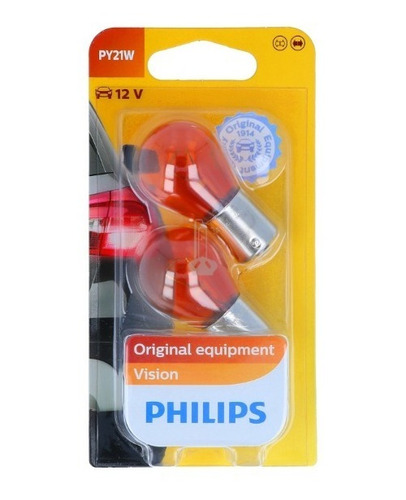 2x Ampolleta Py21w Contacto Simple 12v - Philips