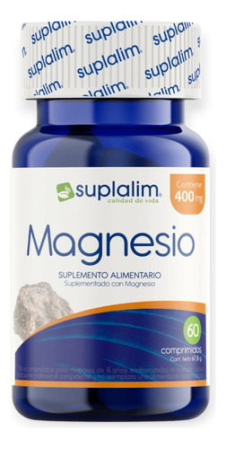 Magnesio 400mg 60 Comprimidos - Suplalim