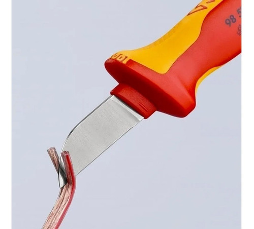 Cuchillo Recto Para Cables 1000v Aislado Ingco Profesional