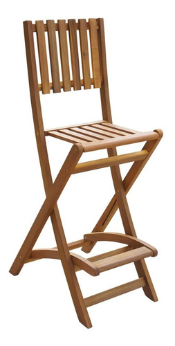 Taburetes De Bar Plegables Para Exteriores 2 Pzas De Madera