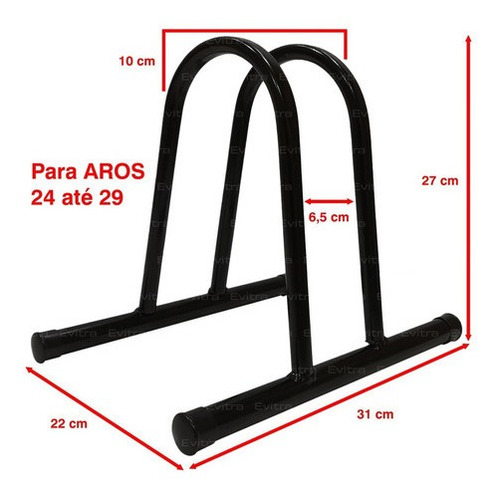 Imagem 4 de 5 de Suporte Para Bicicleta 1 Vaga Porta Bike Em Pé Piso Chão