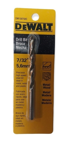 Mecha Para Metal 7/32  5,6mm Dewalt