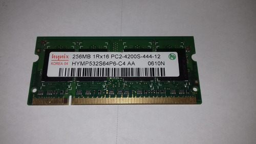 Memória 256mb 1rx16 Pc2-4200s-444-12 Notebook Ddr2 (kit 2pç)