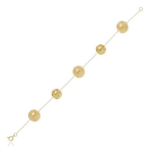 Pulseira Bolas Grandes - Ouro Amarelo