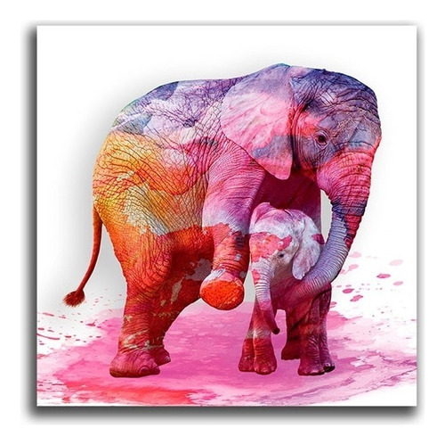 Cuadro Elefante Pintura L