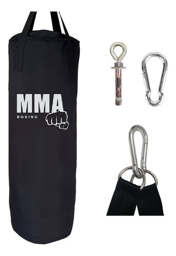 Saco De Boxeo Tula De Mma 120 Cm Con Relleno + Mosqueton