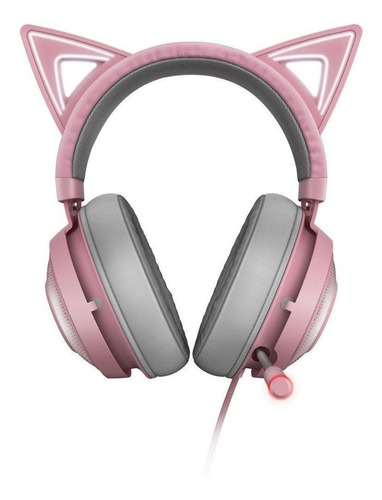 Imagen 2 de 5 de Audífonos gamer Razer Kraken Kitty quartz con luz rgb