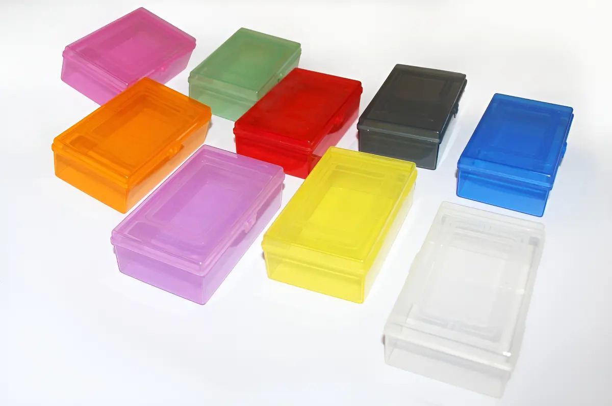 50 Cajas De Plástico Tarjetas Presentacion Tarjetero Estuche Color