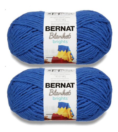 Lana Bernat Blanket Brights De Color Azul Real, Paquete De 2