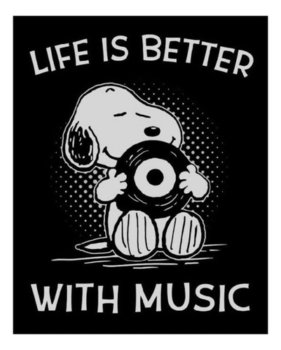 Life Is Better With Music - Impresion De Arte De Pared Con C