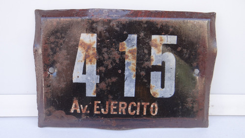 Letrero-cartel Antigua Enlosado, Avda Ejercito
