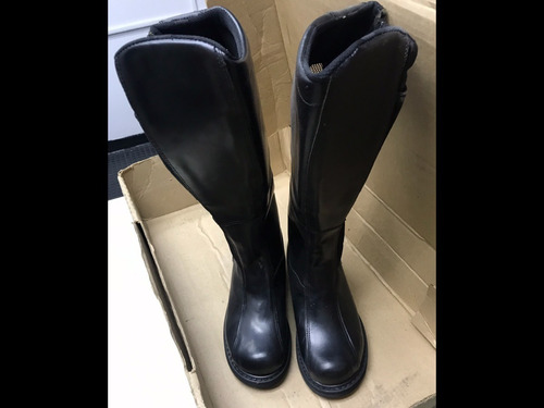 Imagen 2 de 3 de Botas Para Motorizados Policiales En Cuero