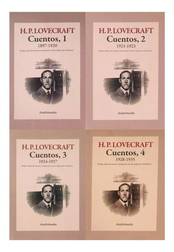 Lote 4 Libros - Lovecraft Cuentos 1897-1935 - Ed. Andromeda