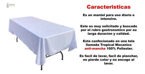 Imagen 5 de 6 de Mantel Rectangular De 3 X 1.50 Mts. Ideal Para Eventos.