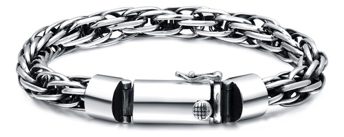 Wklfai Pulsera De Cadena Trenzada Tejida Para Hombre Con Cie