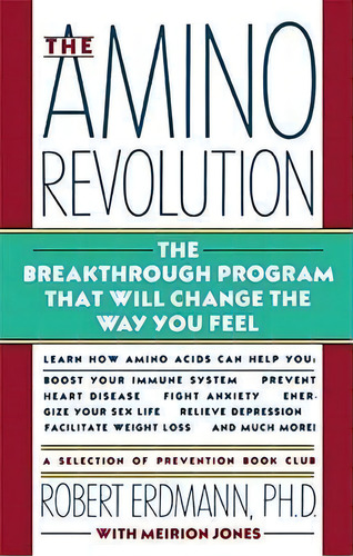 The Amino Revolution, De Robert Erdmann. Editorial Simon & Schuster, Tapa Blanda En Inglés