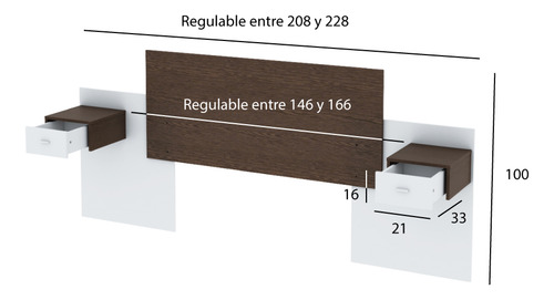 Respaldo de sommier Centro Estant RC6 de 2 plazas 228cm x 100cm blanco paraíso