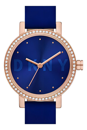 Box Set Reloj Mujer Dkny Soho Acero Color de la correa Azul