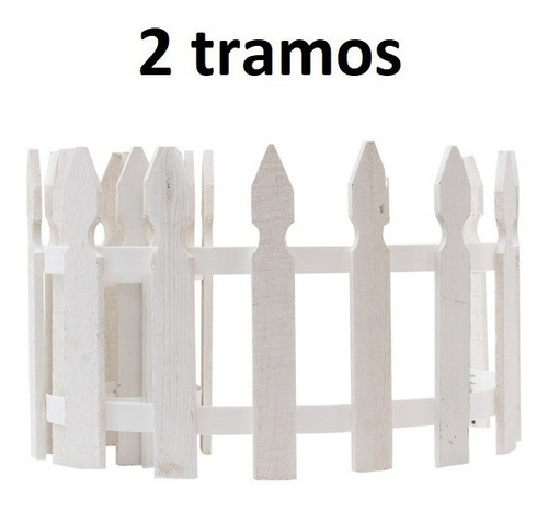 Cerca Blanca Estacas Madera Jardín 29cm X 1.80m [2 Tramos]