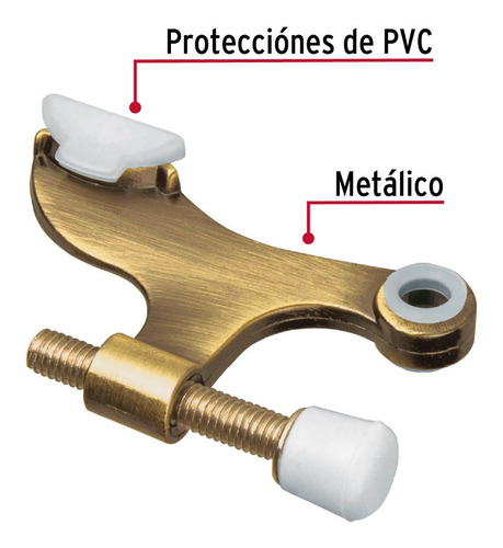 Tope De Puerta Para Bisagra Metalico Protecciones Pvc