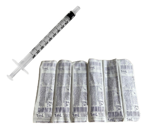 Seringa 1ml Bd Sem Agulha Cx 100 Unidades Luer Slip
