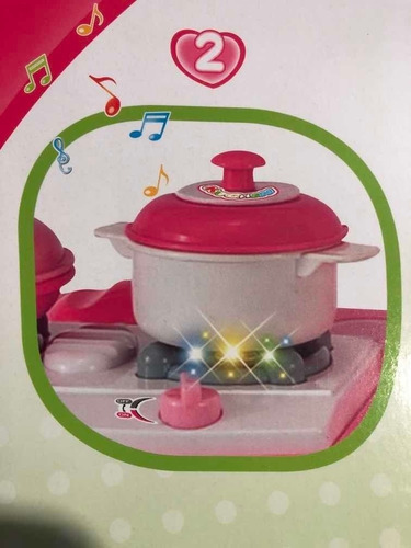 Cocinita De Juguete Mini Kitchen Luz Y Sonidos Cocinita Niña